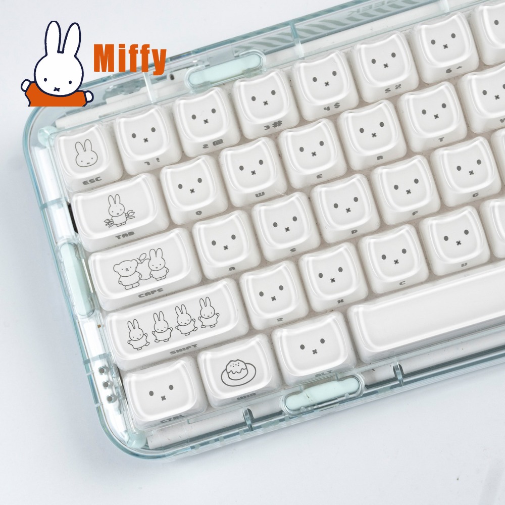 Gaming Keyboard Ergo - Клавишные колпачки Kawaii Miffy с милым