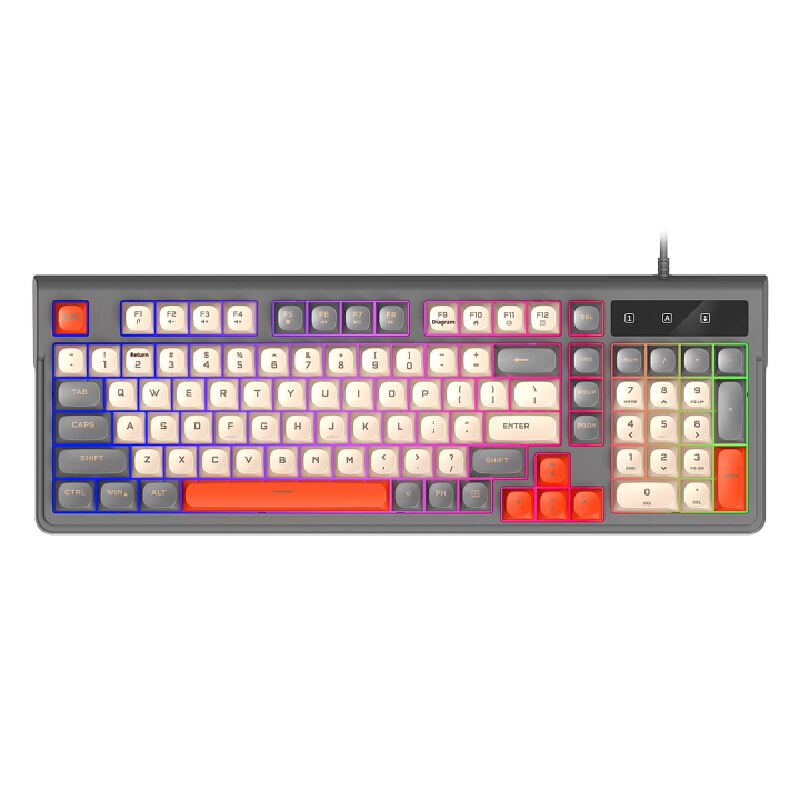Gaming Keyboard That Is Quiet - Бесшумная игровая клавиатура на 98 клавиш,