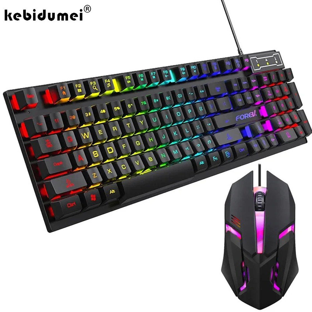 Gaming Keyboard And Mouse For Xbox - Механическая клавиатура Kebidumei с подсветкой, 104