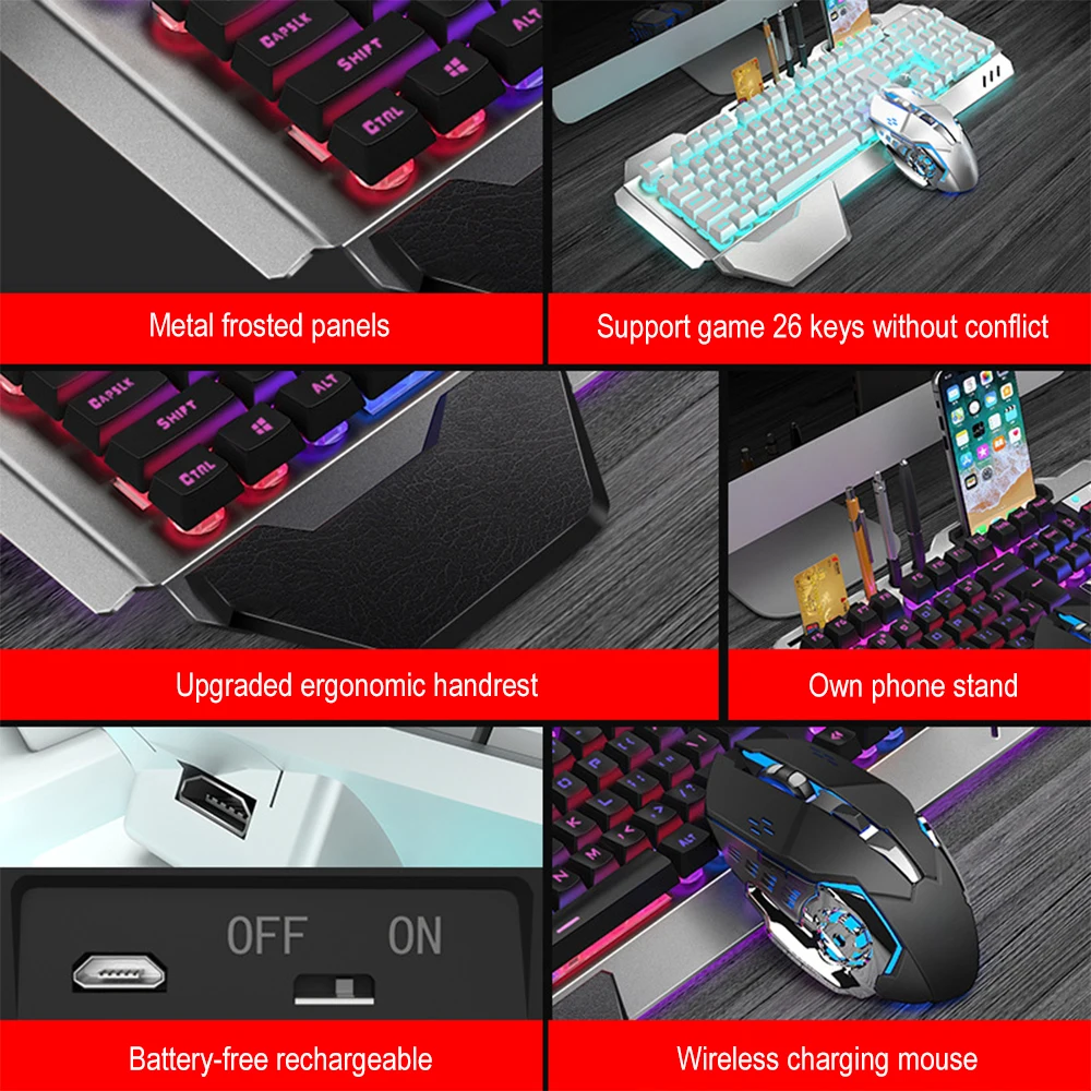 K680 перезаряжаемый 2,4G беспр – обзор и цена Gaming Keyboard And Mouse For Xbox