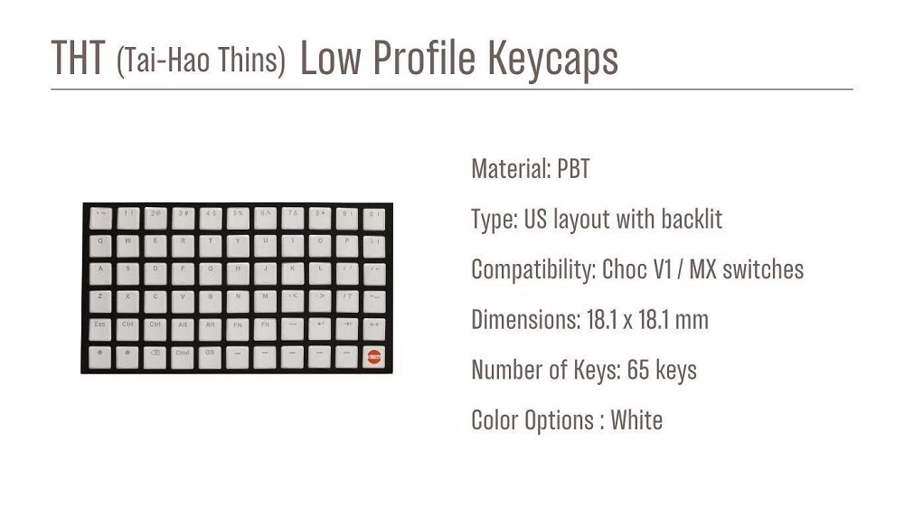 Taihao THT белые колпачки для  – обзор и цена Gaming Keyboard Ergo